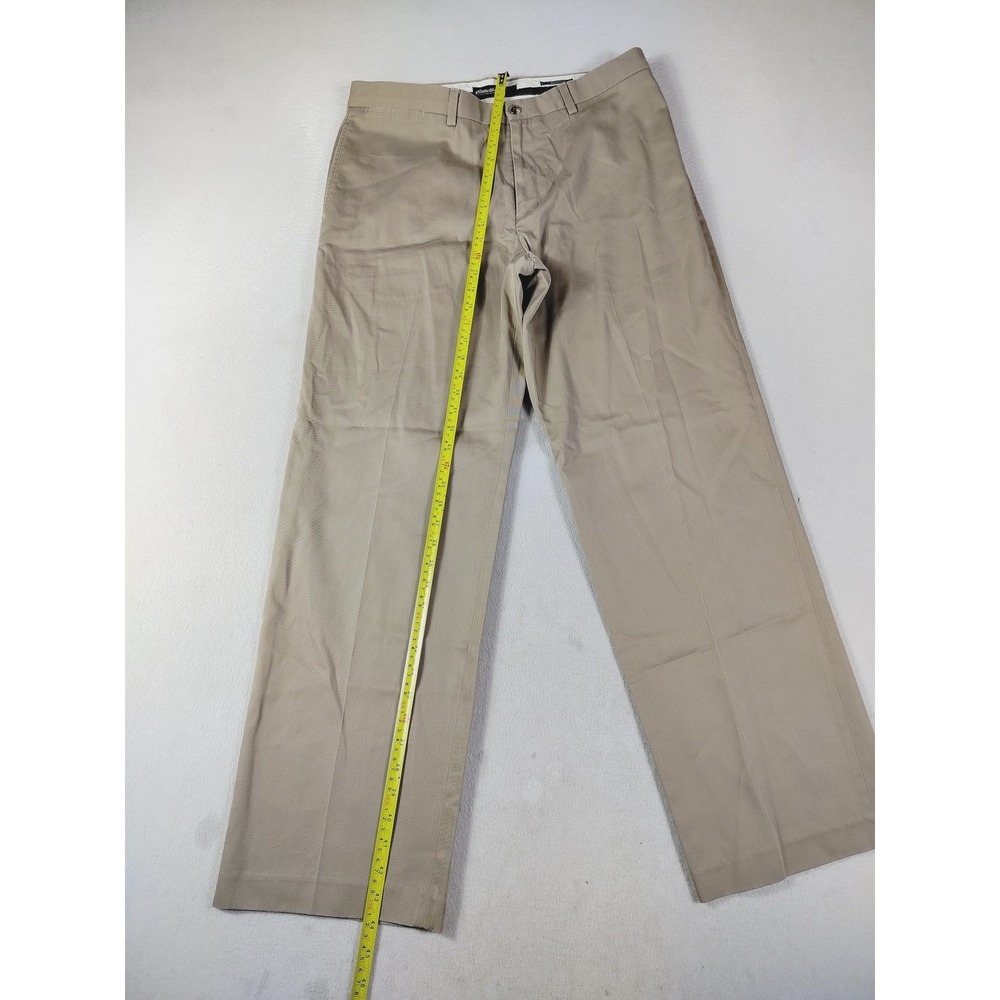 Eddie Bauer Pants Mens 35 Beige Wrinkle Resistant Classic Fit Chino Khakis - Picture 8 of 12